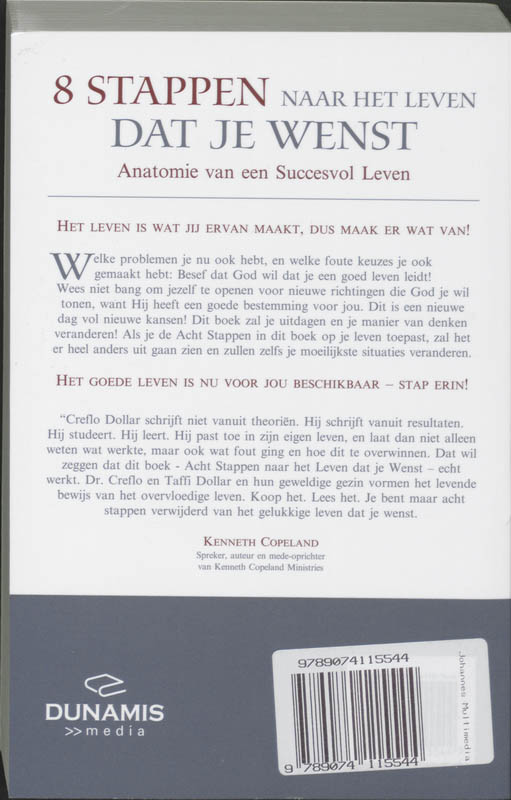 8 stappen naar het leven dat je wenst achterkant