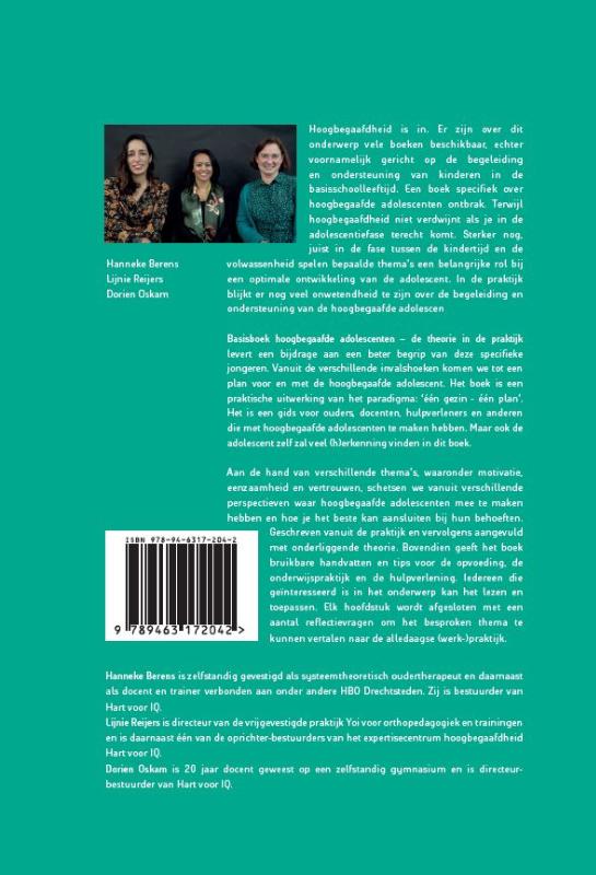 Basisboek hoogbegaafde adolescenten achterkant