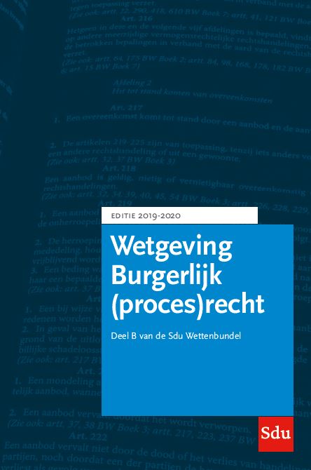 Educatieve wettenverzameling  -   Sdu Wettenbundel Burgerlijk (proces)recht. Editie 2019-2020