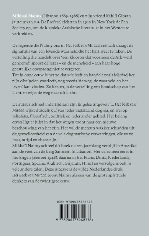 Het boek van Mirdad achterkant