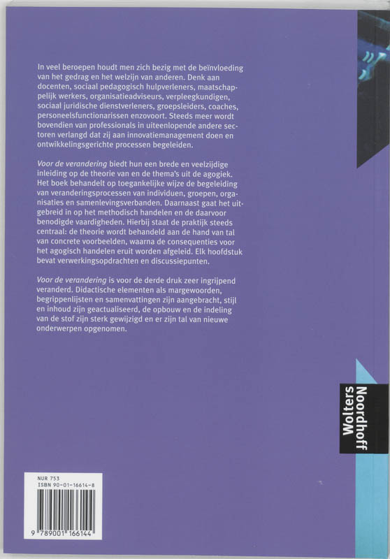 Voor de verandering achterkant