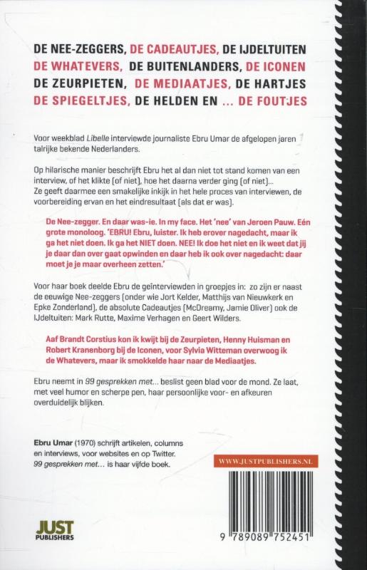 99 gesprekken met achterkant