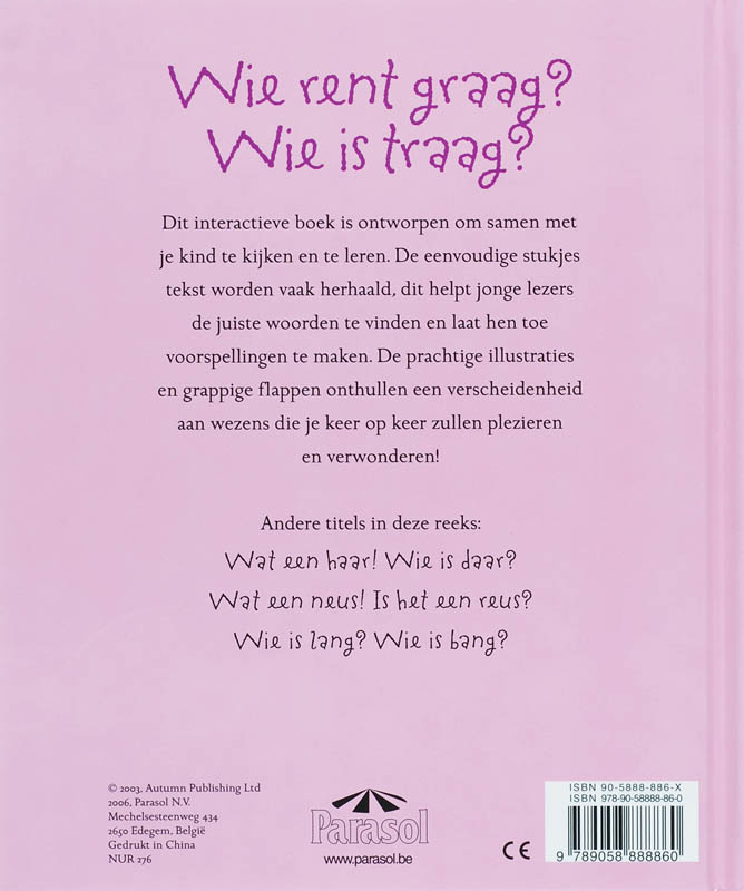 Keer en leer / Wie rent graag? Wie is traag? / Keer en leer achterkant