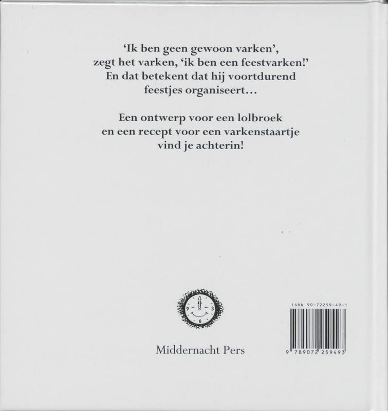 Het feestvarken achterkant