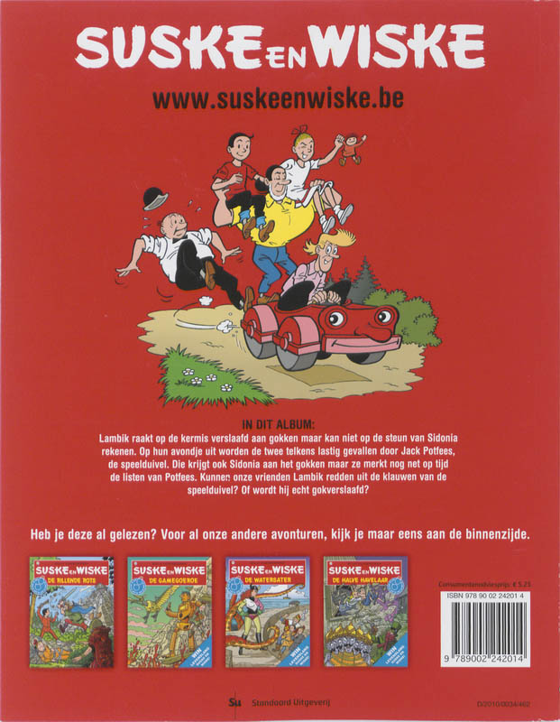 De gekke gokker / Suske en Wiske / 135 achterkant