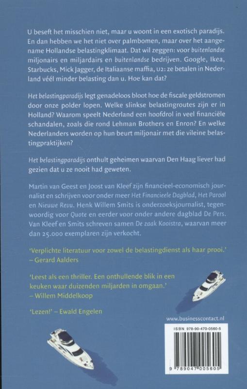 Het belastingparadijs achterkant