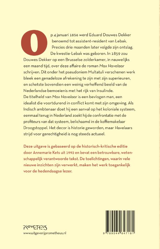 Max Havelaar achterkant