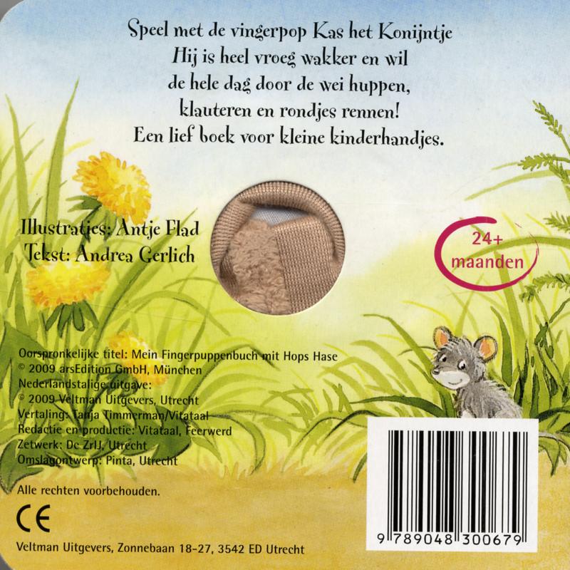 Mijn vingerpopboekje met Kas het Konijntje achterkant