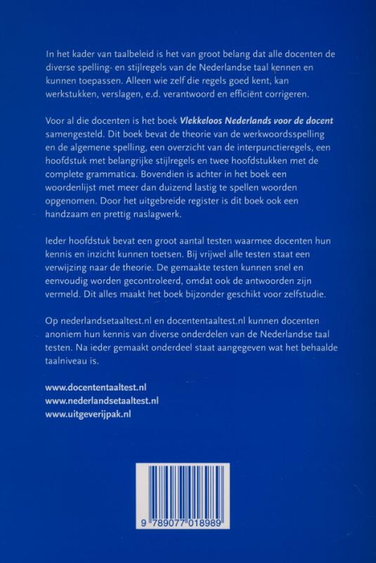 Vlekkeloos Nederlands achterkant