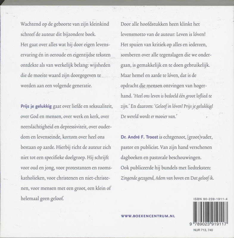 Prijs Je Gelukkig Hoe Geluk Zich Vinden achterkant