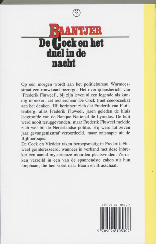 De Cock en het duel in de nacht / Baantjer / 38 achterkant