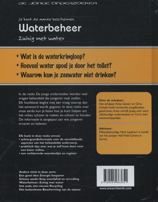 Waterbeheer / Goed omgaan met het milieu achterkant