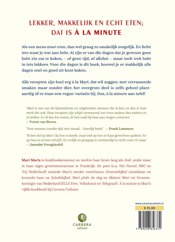 A la minute achterkant