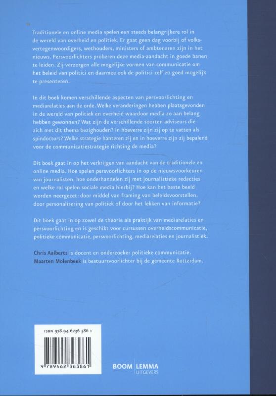 Mediarelaties en persvoorlichting achterkant