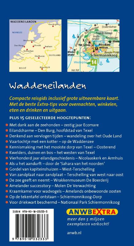Waddeneilanden / ANWB extra achterkant