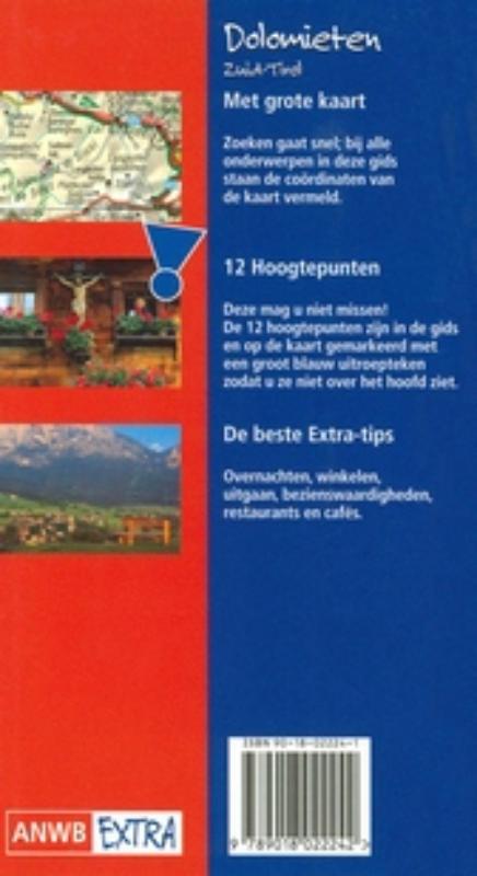 Dolomieten Zuid-Tirol / ANWB extra achterkant