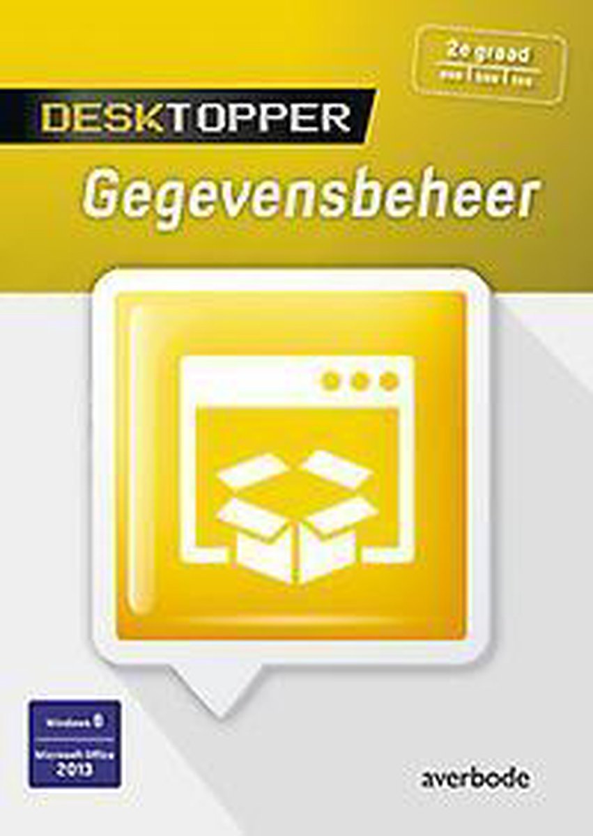 Desktopper: Gegevensbeheer (Windows 8/Office 2013)