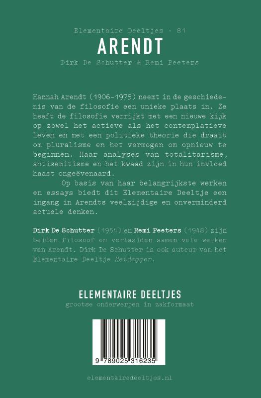 Arendt / Elementaire Deeltjes achterkant