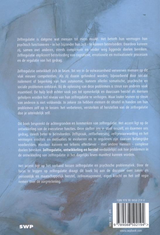 Zelfregulatie, ontwikkeling en herstel achterkant
