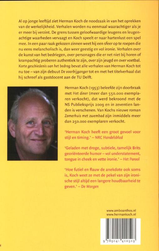 Korte geschiedenis van het bedrog achterkant