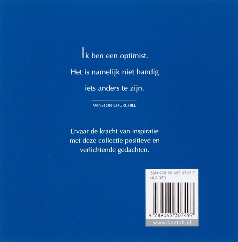 Positief denken De kracht van inspiratie / Positief Denken achterkant