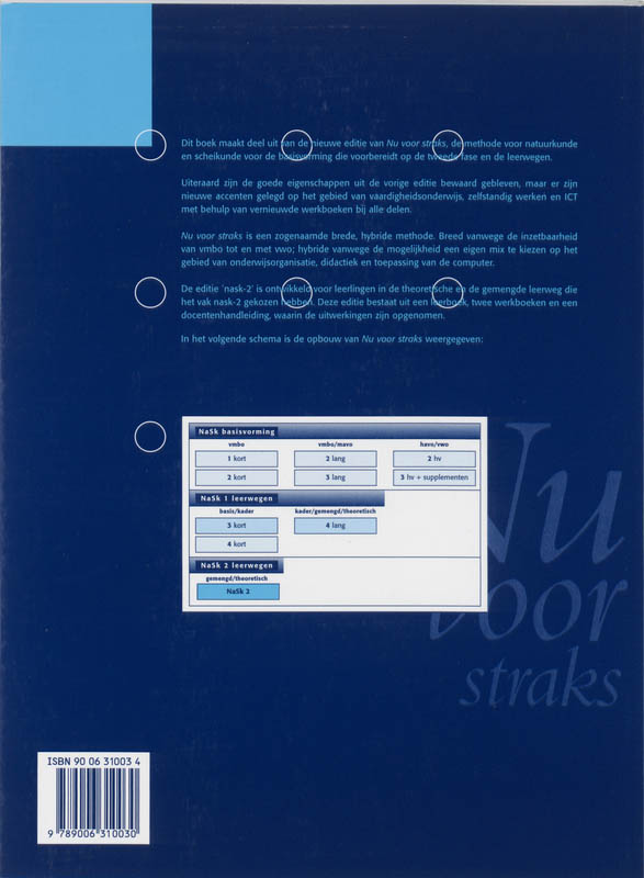 Nu Voor Straks / Nask 2 Vbo/Mavo Gt / Deel Werkboek 1 achterkant