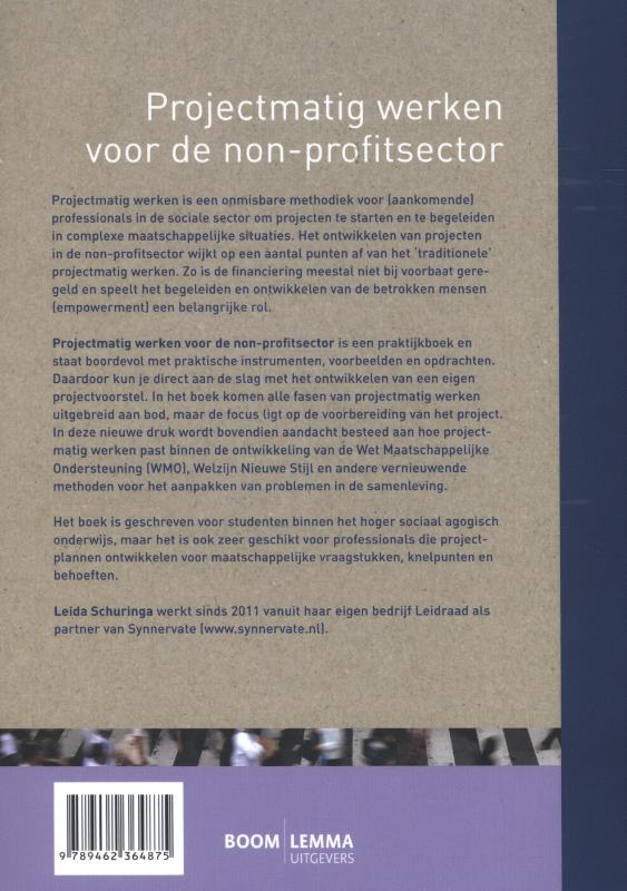 Projectmatig werken voor de non-profitsector achterkant