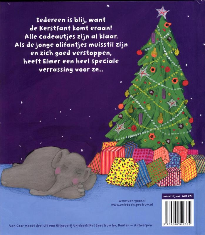 Elmer En De Kerstfant achterkant