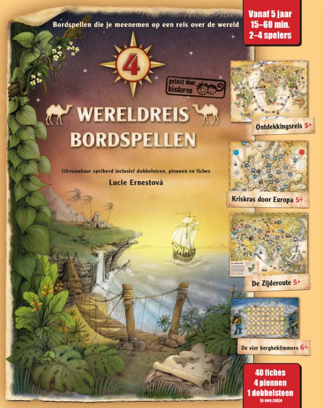 4 wereldreis bordspellen