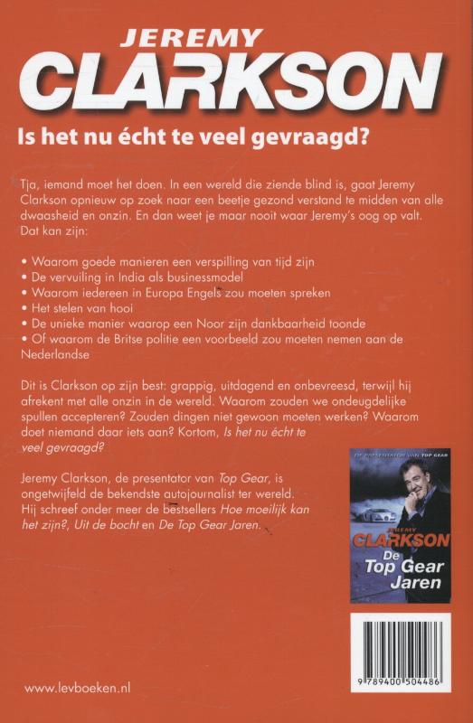 Is het nu écht te veel gevraagd? achterkant