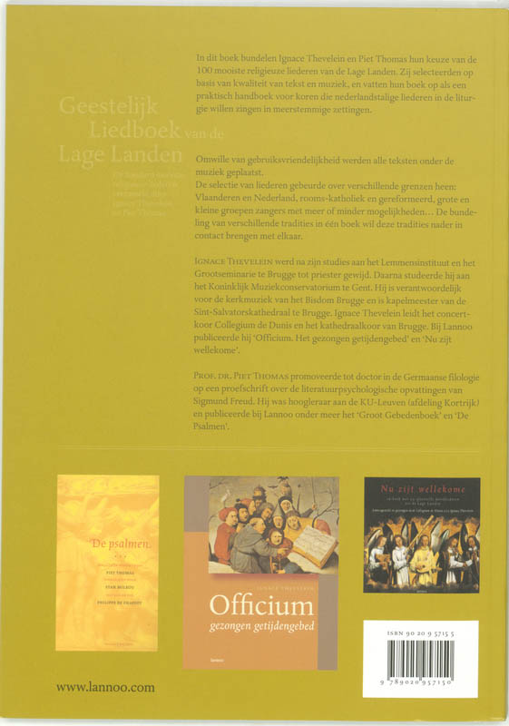 Geestelijk Liedboek Van De Lage Landen achterkant