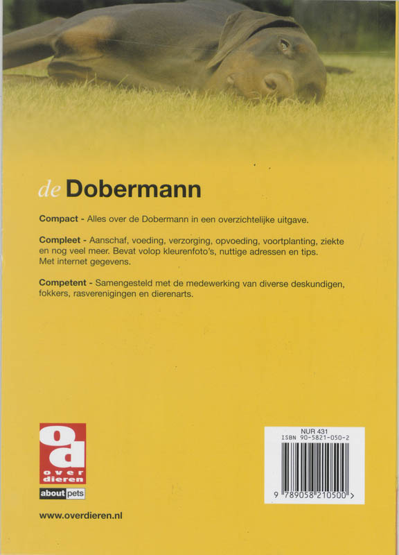 De Dobermann / Over Dieren achterkant