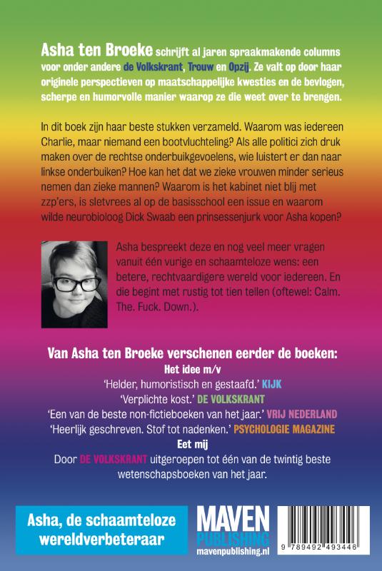 Calm. The. Fuck. Down. achterkant