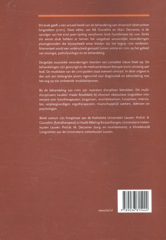 Revalidatie bij chronisch obstructieve longziekten achterkant