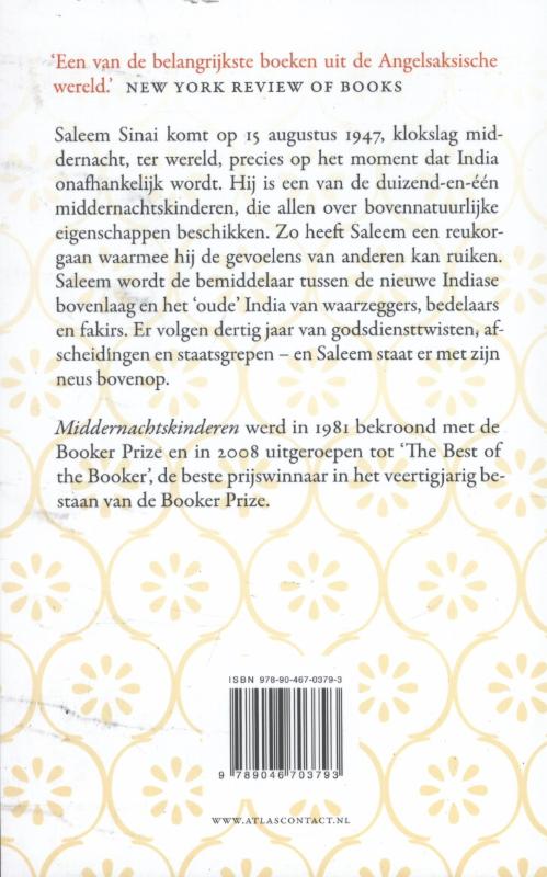 Middernachtskinderen achterkant