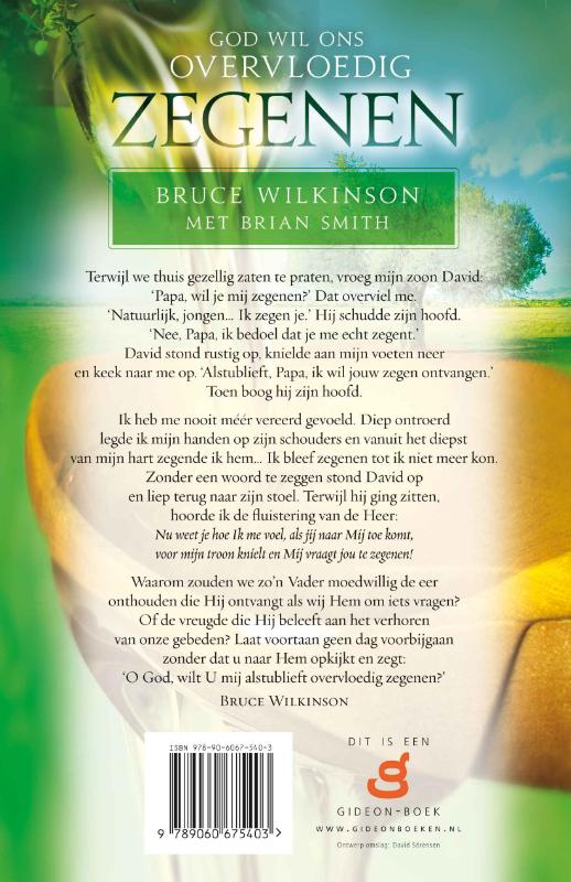 God wil ons overvloedig zegenen achterkant