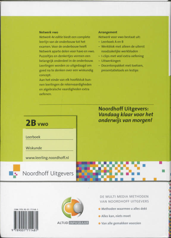 Vwo 2B Netwerk achterkant