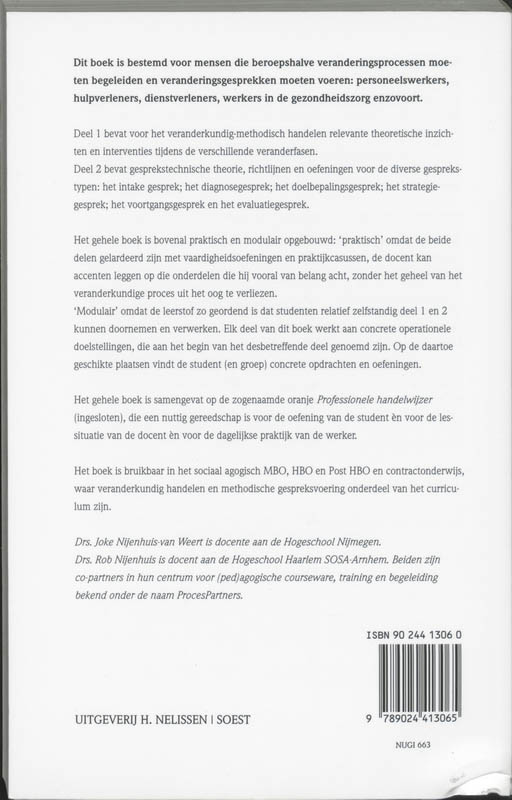 Professioneel helpen door gesprekken / PM-reeks achterkant