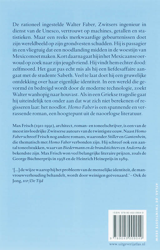 Homo Faber / De twintigste eeuw / 59 achterkant
