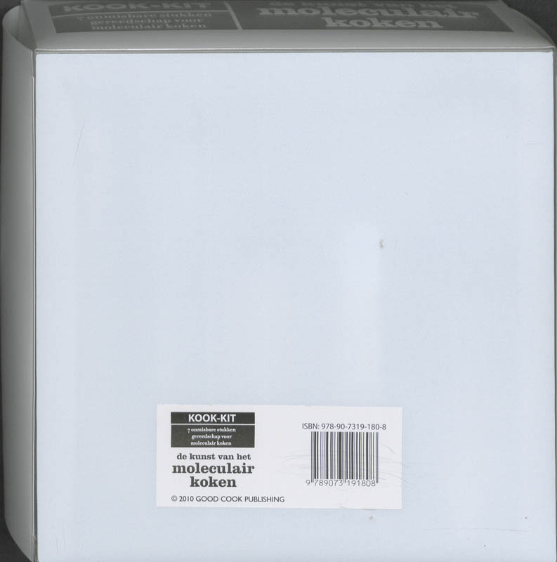 De Kunst van het Moleculair koken / Creatief Culinair achterkant