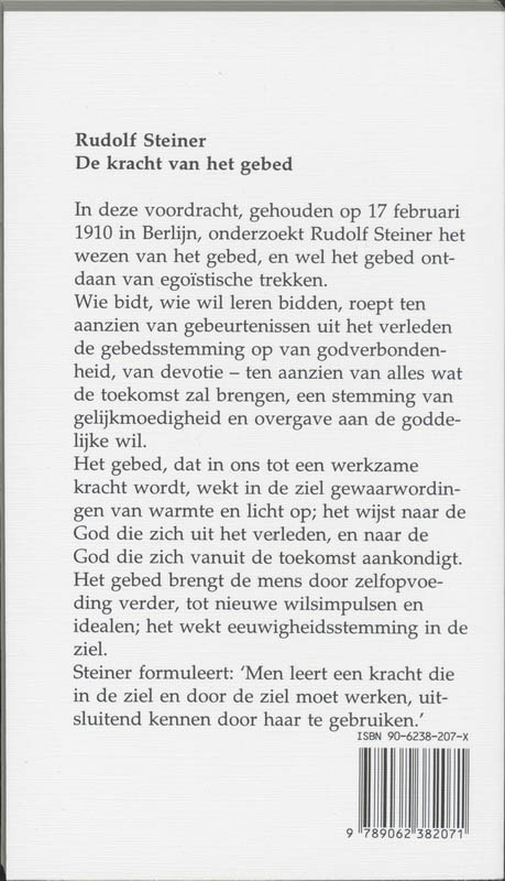 De kracht van het gebed achterkant