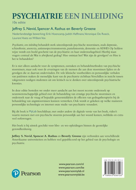 Psychiatrie, een inleiding achterkant