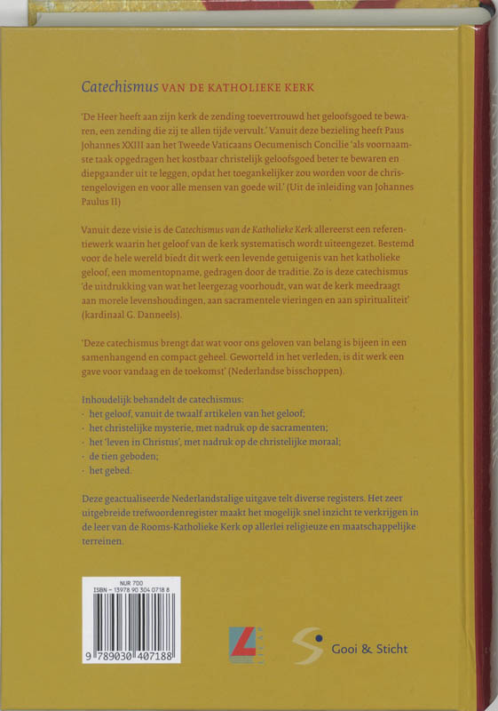 Catechismus van de Katholieke Kerk achterkant