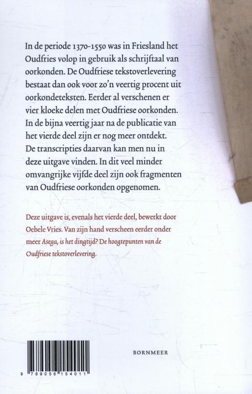 Estrikken 100 -   Oudfriese Oorkonden achterkant