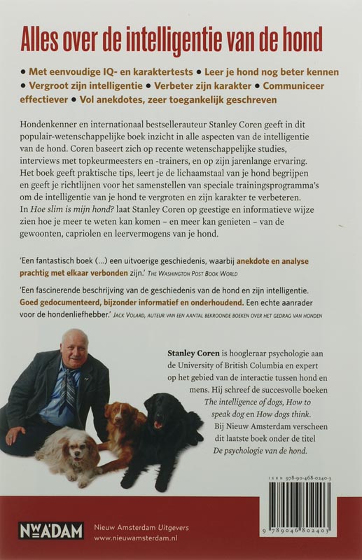 Hoe slim is mijn hond? achterkant