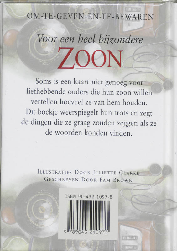 Voor een heel bijzondere zoon achterkant