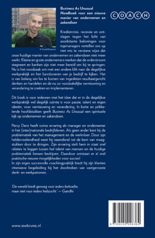 Business As Unusual achterkant