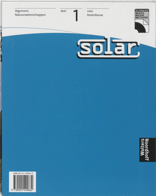 Solar / Vwo bovenbouw 1 / deel Leerboek achterkant