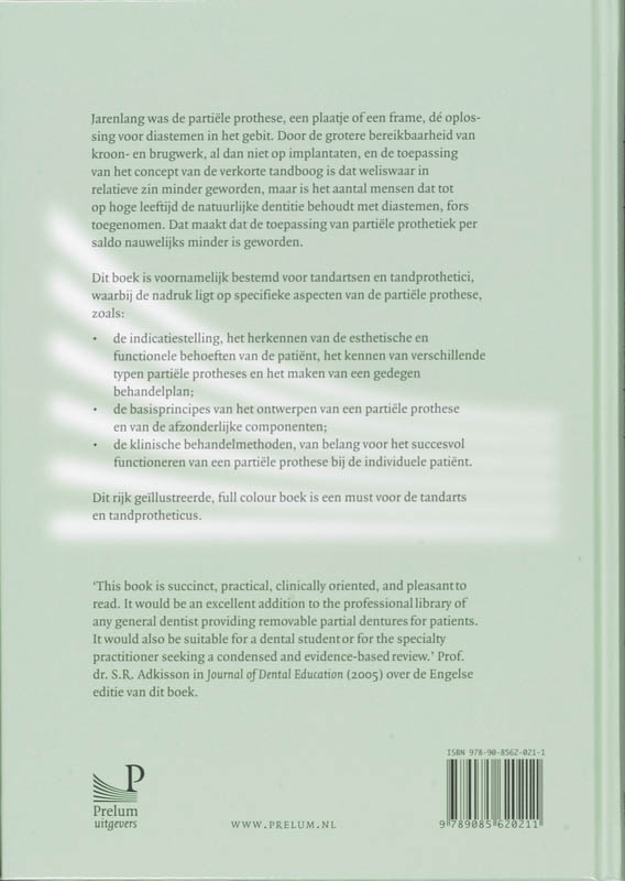 Tandheelkundige essenties 3 -   De partiële prothese in theorie en praktijk achterkant