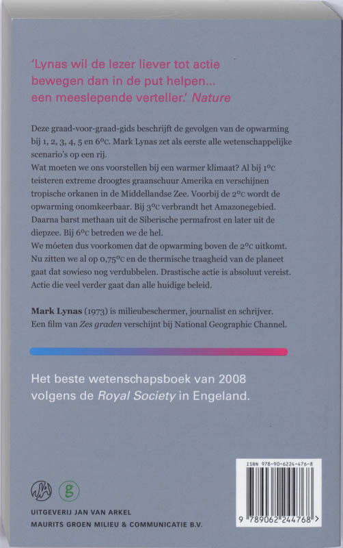 Zes graden / Serie Klimaat voor 5 Euro achterkant